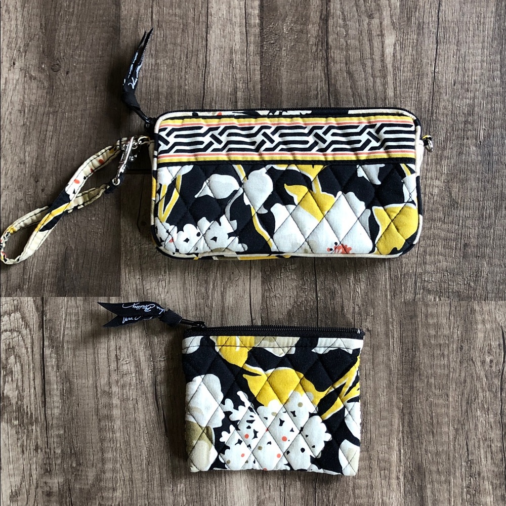 Vera Bradley Wallet Wristlet and Coin Purse Dogwood Bundle